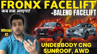 CONFIRMED ❤️‍🔥 MARUTI SUZUKI FRONX FACELIFT + BALENO FACELIFT 🚀 Underbody CNG + New Interiors 🖥️