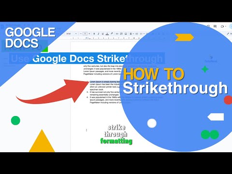 How To Strikethrough In Google Docs.