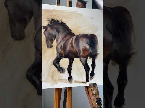 A third of the way though my 30 day oil painting challenge! 🐎 #oilpainting