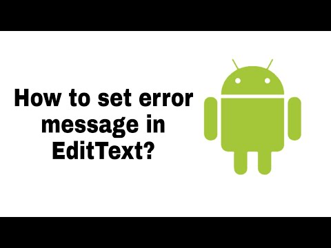 Android Beginner- How to set error message in EditText ?  #learn_tutorial5
