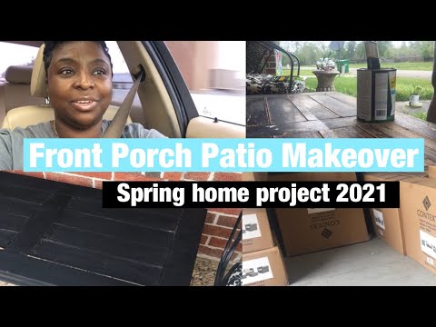 Small Front Patio Makeover Part 1 | Patio Furniture Shop With Me