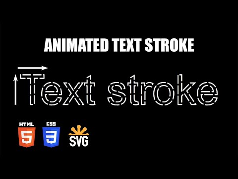 Animated Text Stroke | HTML & CSS (SVG Elements) Tutorial