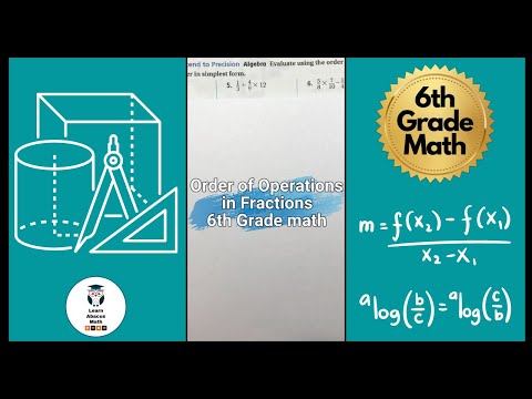 Order of Operations in Fractions (6th Grade Math)