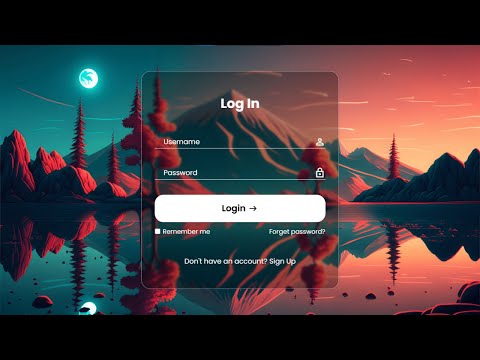 Animated Login Form using HTML and CSS