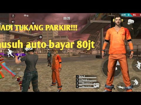 Jadi tukang parkir ,,musuh auto suruh bayar 80 juta🤣!!! Free fire betregound