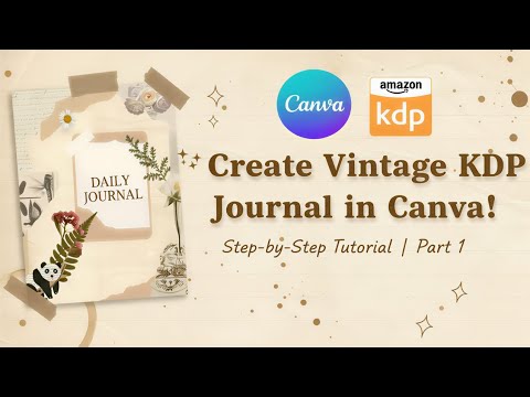 How to make aesthetic journal in Canva for KDP - Part 1 🥰😍 #canva #notebook #journal