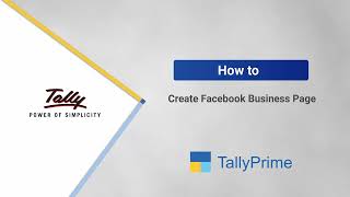 How to Create Facebook Business Page | TallyHelp | Tally prime