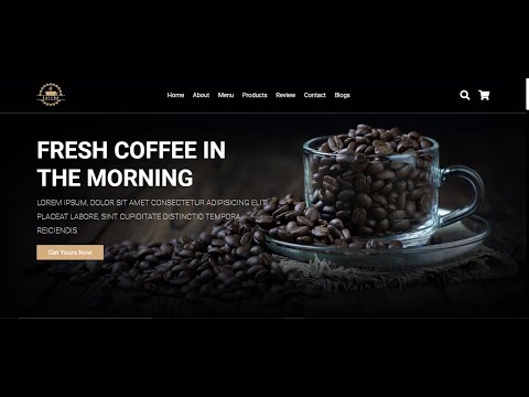 Coffee shop website responsive template[ HTML / CSS /  / JavaScript ] with source code
