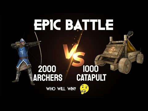 1000 CATAPULT vs 2000 MEDIVEAL ARCHERS | FUN BATTLE