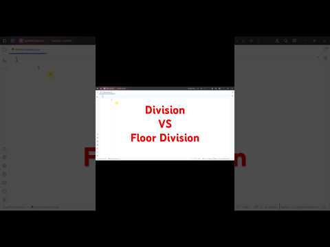 Difference Between Division and Floor Division in Python #pythonprogramming #programming #coding