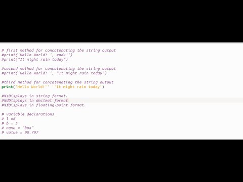Displaying Data with Python  print, Formatting, and Concatenation Part2