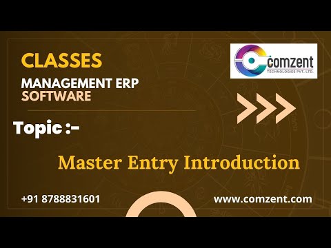 Classes Management ERP Software Master Entry