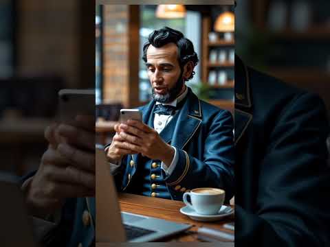 What if Abraham Lincoln had an iPhone? #shorts #aishorts #viralshorts #youtubeshorts