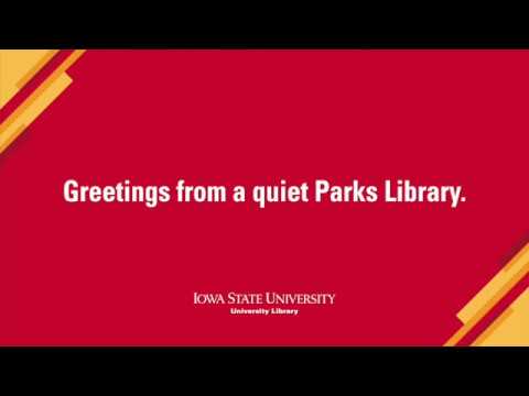 Greetings from a quiet Parks Library.