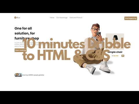 10 minutes dribble to HTML and CSS 2022 | 10 মিনিটের কোড ড্রিবলকে HTML এবং CSS-এ রূপান্তর 2022