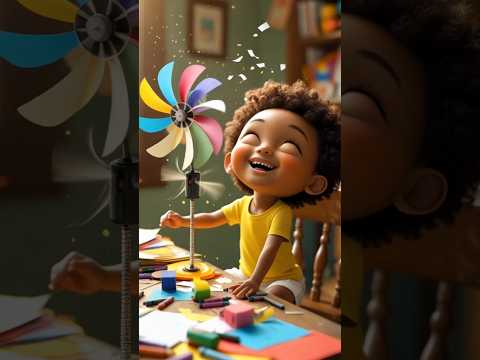 Children Making a Fan. #cute #children #funny #fans #shorts