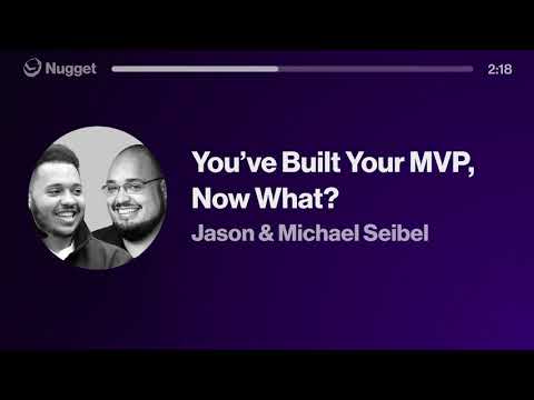 You’ve Built Your MVP, Now What? - Jason & Michael Seibel