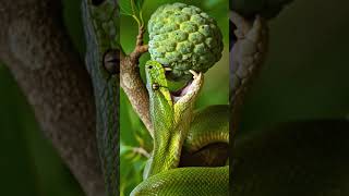 Python’s Realistic Bite on Fresh Custard Apple | Ultra-Realistic 8K #visualcomputing