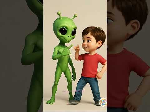 Boy & Alien Kids Song| Na Na La La Kids 🎶 Lia ChaCha #shorts #babysongs #red