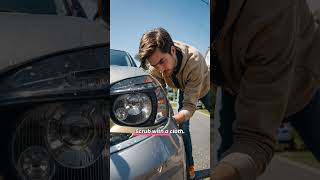 Clean Foggy Headlights with Toothpaste – Car Hack You Need!#carhack #diyhack #lifehacks