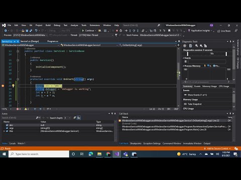 How to debug a Windows Service