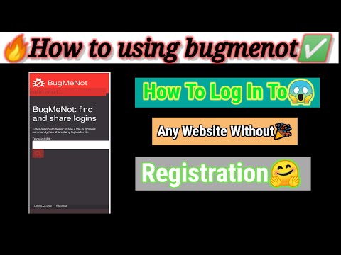 🤯🤗How To using To Any Website Without 😃👏Registration 🥳|| Bug Me Not 😊|| Try to login..😱🔥✅