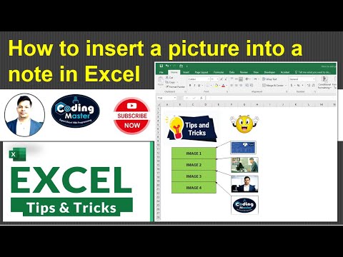 How to insert a picture into a note in Excel
