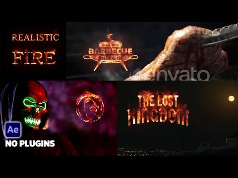 Realistic Fire Logo and Text After Effects Free Template +Tutorial