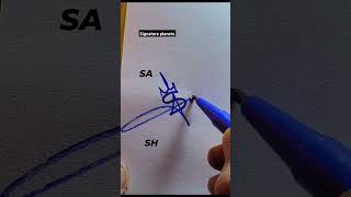 How to style the letter of...SA..,SH.#calligraphicalphabets #stylish sign