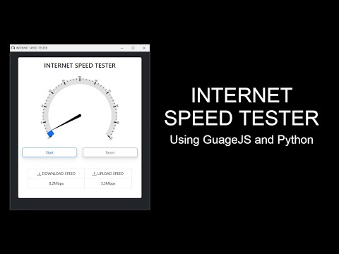 Internet Speed Tester Using GuageJs and Python