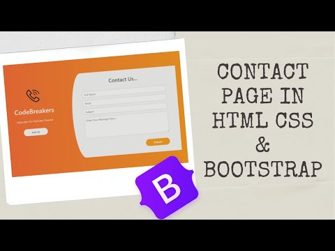 Responsive Contact Page in Html CSS and Bootstrap 4 | Code Breakers