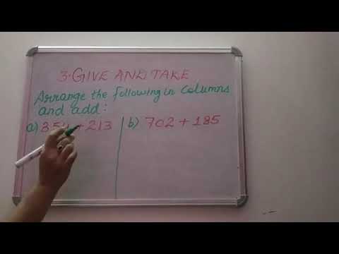 Class 3|Maths|Ncert|Chapter 3|Give and Take|Add in columns and add|