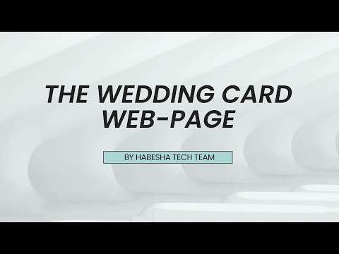 2 The Wedding Card Web Page