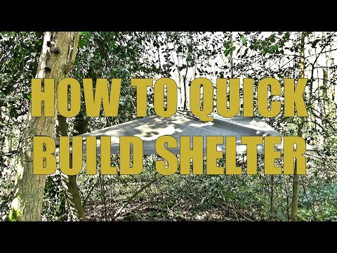 How to Build Shelter Using Poncho and Bungee