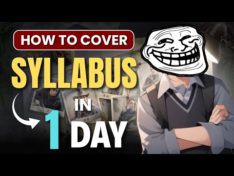 How to Complete syllabus in 1 Day | Class 11th/ 12th | Watch Before Exam 🔥