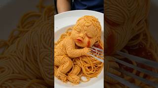🥲not hungry #spaghetti #cursed #bodyhorror #weird #aiart #aiartist #aiartcommunity #aiartwork #ai