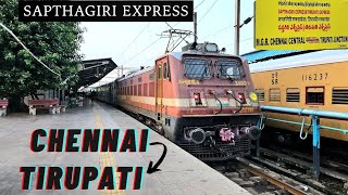 Chennai to Tirupati full Journey || LHB Sapthagiri Express || Indian Railways