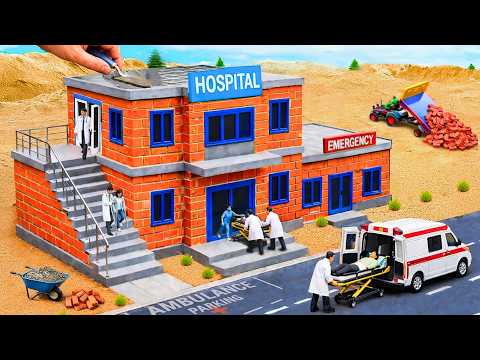 Science Project | Builds a Modern 2-Story Fireproof Hospital and Garage with Brick and Cement