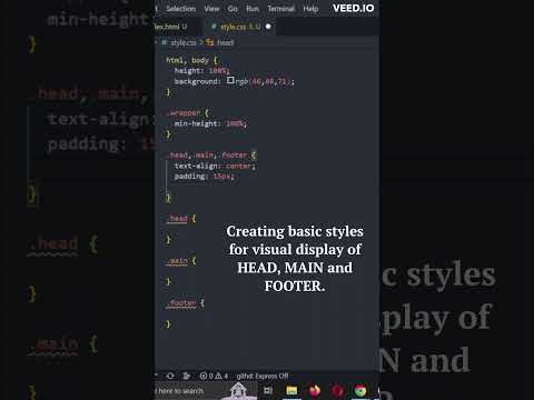How to display FOOTER, bottom of the page ? FLEX and GRID methods, HTML CSS. #shorts #code #coding