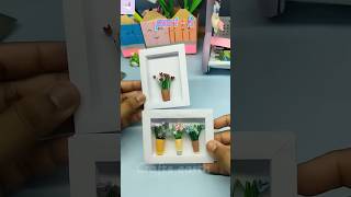 miniature flower pot part-2 🥰 #diy #craft #miniature #papercraft #flowers #flowerpot