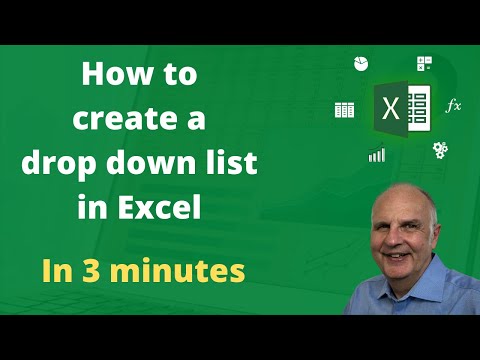 How to create dropdown list in excel