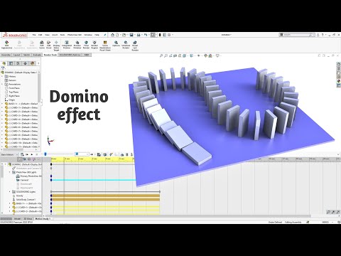 Have fun with Motion Study in Solidworks - Domino effect