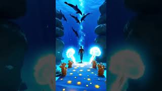 #underwater #dolphins #oceanmagic #dreamworld #shorts #fantasyvideo #sealife #beautifulmoment