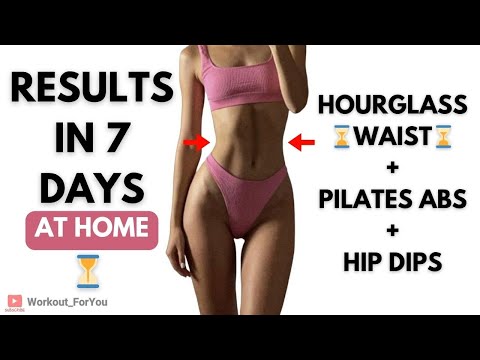 ⏳Snatched Waist, Pilates Abs & Hips Wider Beginner Home Workout -Hourglass Tiny Waist, No equipment