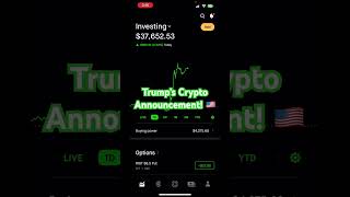 Trump Just Changed Crypto! 🇺🇸💰 #stocks #everythingrobcrypto #stockmarket #robinhood #tradingstock