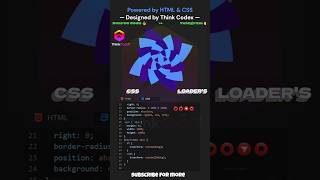 ⚡ Next Level CSS Loader Animation 😍 | Pure HTML & CSS Magic 💻 | ThinkCodeX 🚀 #html #viral #css #art