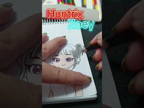 DIBUJANDO PASO A PASO A "ZOEY DE HUNTR/X" #art #aprendiendoadibujar #drawing