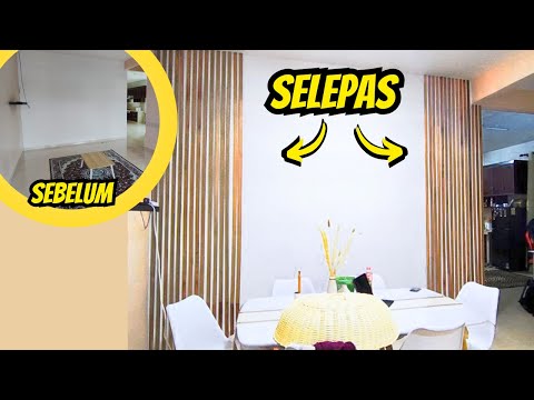 DIY Fluted wall JIMAT buat sendiri! Rumah Sewa pon boleh | VLOG DEKO