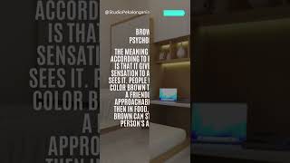 Meaning of the color brown in bedroom #meaning #colors #brown #interior #interiordesign #design #art