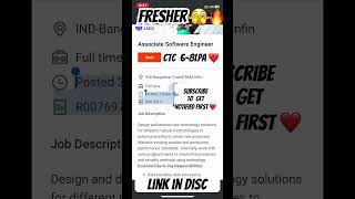 Fresher SDE ❤️ #freshers #fresherhiring